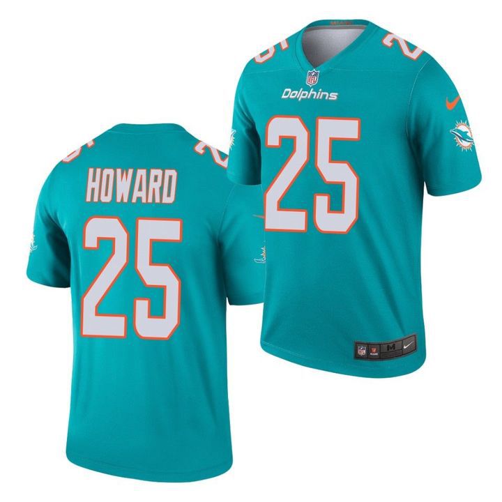 Men Miami Dolphins #25 Xavien Howard Nike Green Legend NFL Jersey